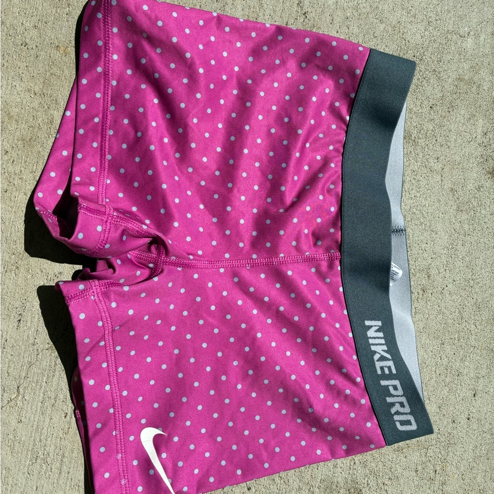 Nike Pink and White Athletic Shorts